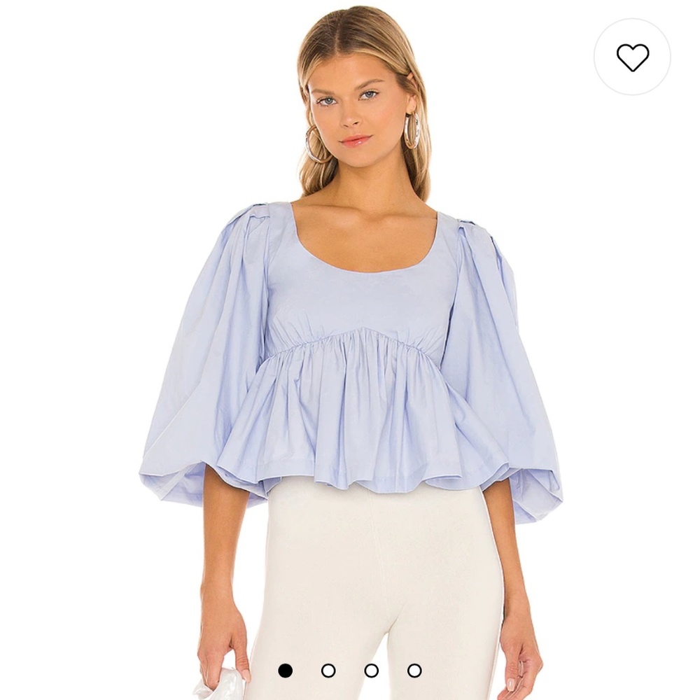 REVOLVE Sky Blue Flare Sleeve Blouse